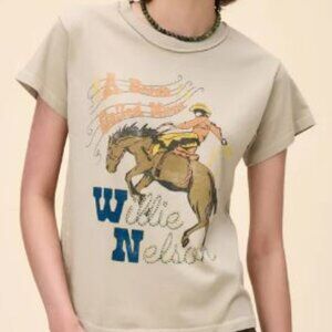 NWT Daydreamer Willie Nelson Horse Called Music Reverse Tee - Size M